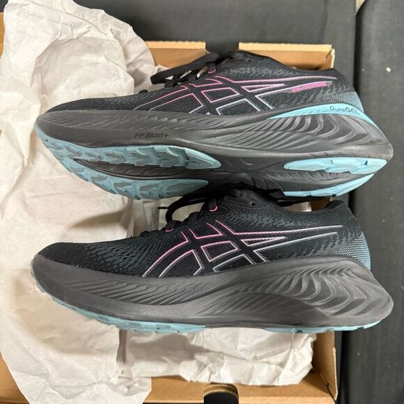 Asics Gel Cumulus 25 GTX Black Hot Pink Running Shoes Sneakers 8 - Picture 4 of 6